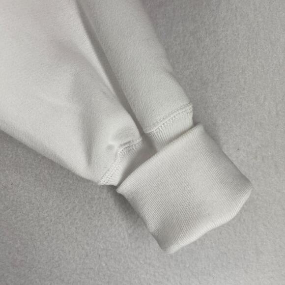 ABERCROMBIE & FITCH Sweatshirt Womens M Fleece Soft A&F Side Zip Slit White NEW - Picture 9 of 15